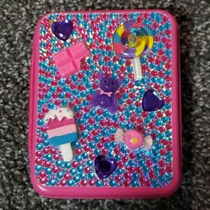 Claire's rhinestone bling makeup set!